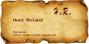 Hust Roland névjegykártya