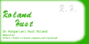 roland hust business card